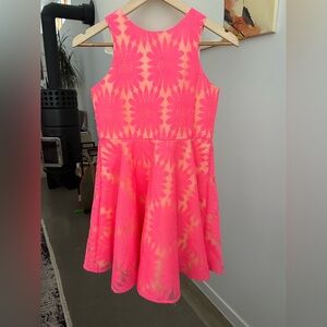 Pippa & Julie Pink Floral Overlay Dress